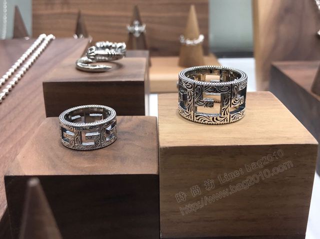 GUCCi飾品 古馳雙g寬版戒指 Gucci泰銀情侶款戒指  zgbq1059